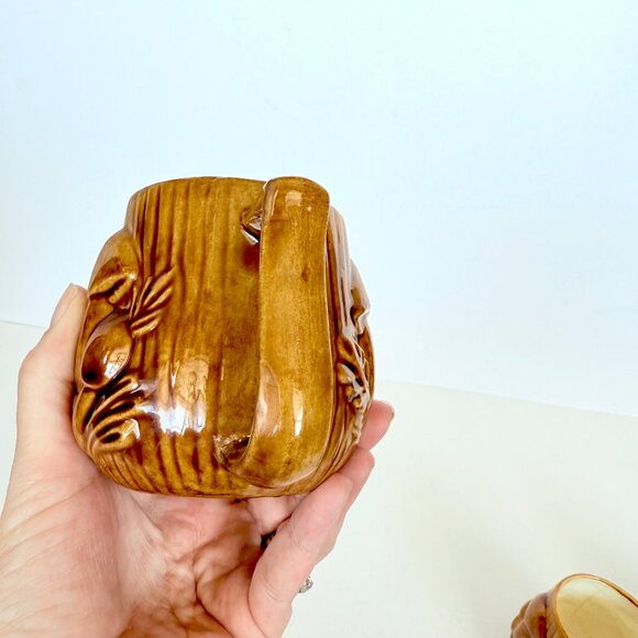 Vintage 70s Cottagecore Arnel's Merry Mushroom Ceramic Mug and Tray Snack Set - Picture 14 of 17